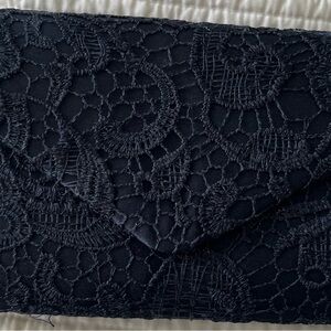 Elegant Black Lace Clutch